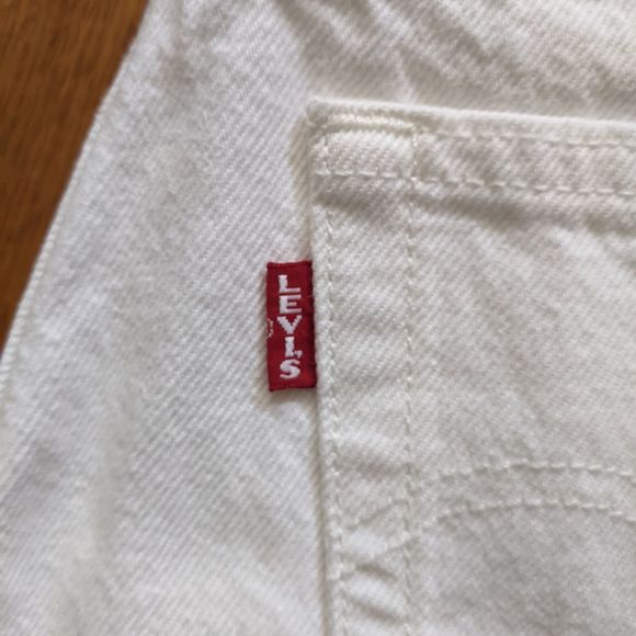 Levi's 501 White Straight Leg Jeans, Big E, W26 L26 - Picture 2 of 14